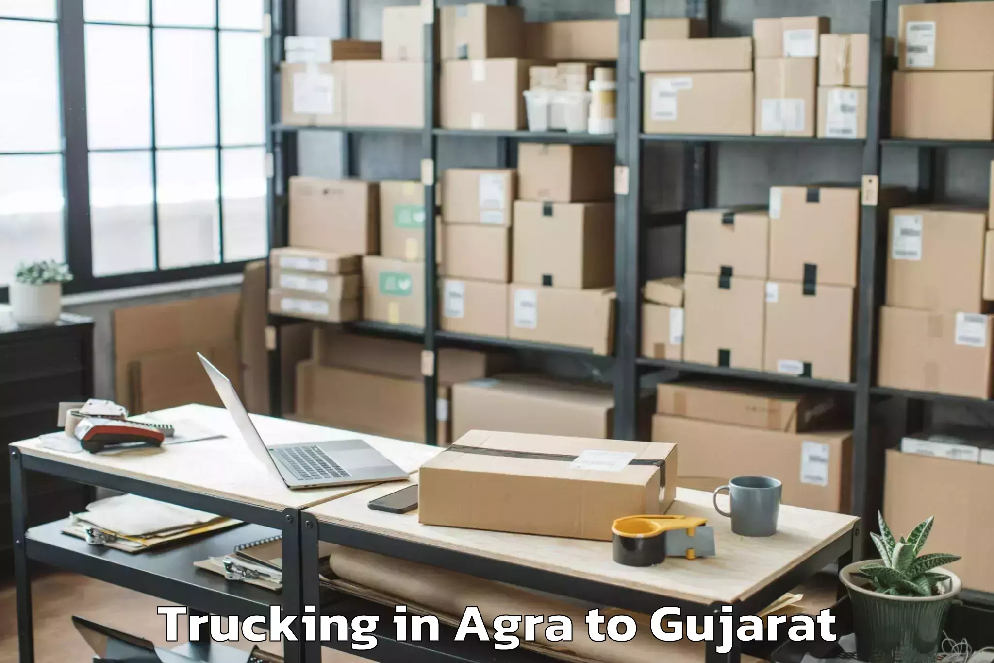 Easy Agra to Khambha Trucking Booking